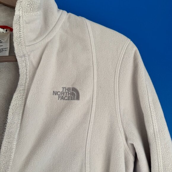 The North Face Fleece Jacket Women's White Fuzzy Warm Soft Outdoors - M - Picture 2 of 7
